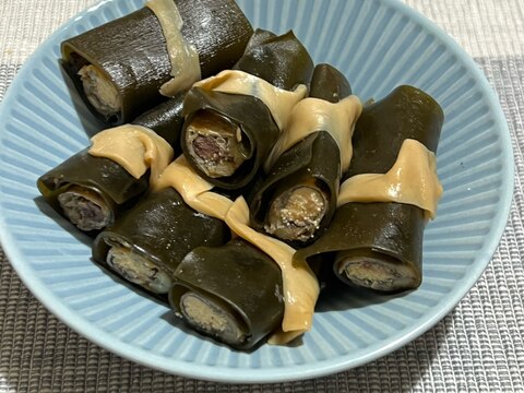 かんぴょうなしで作る♪子持ちししゃもの昆布巻き